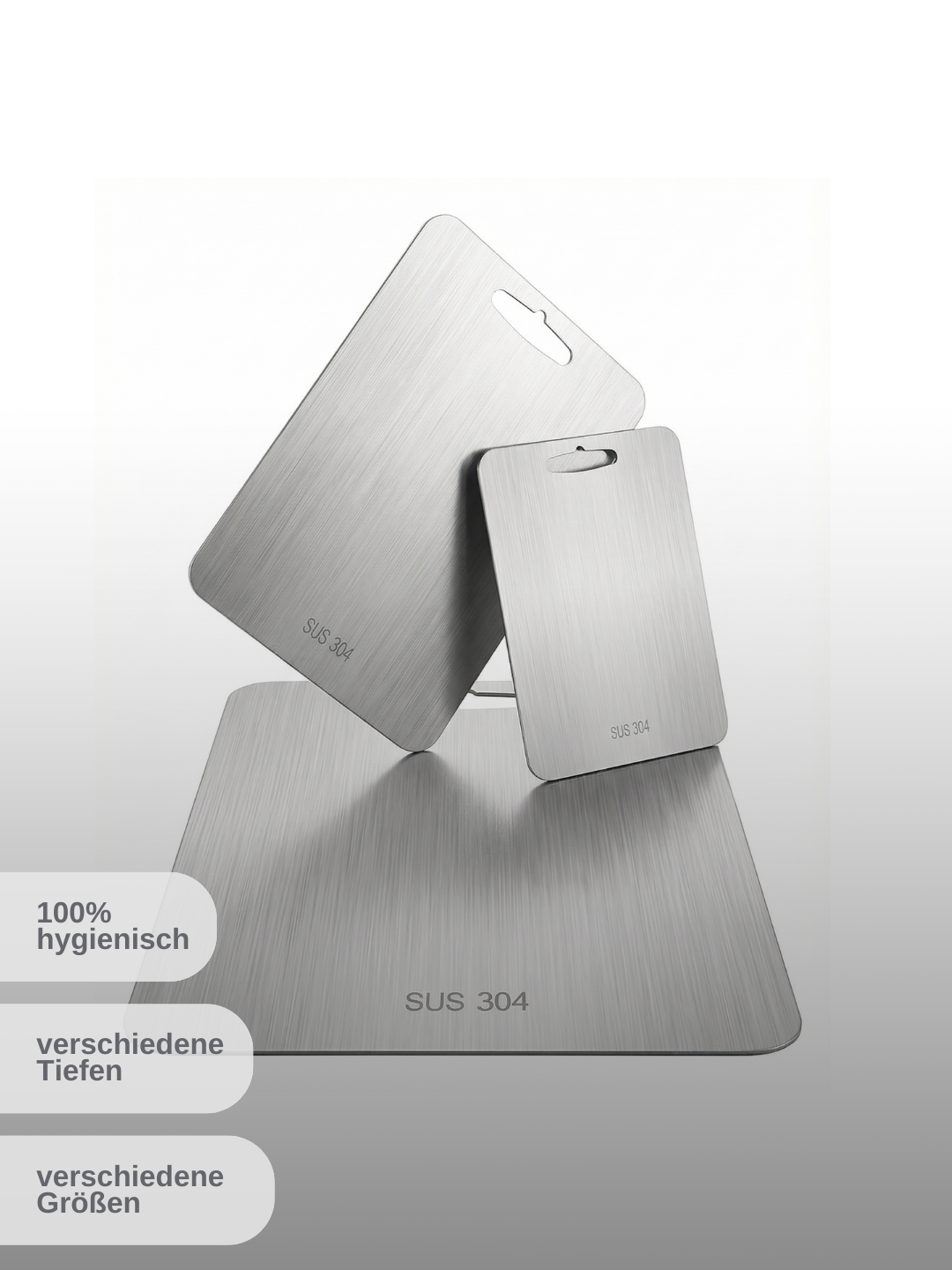 HealthyCut™ Schneidebrett aus Stahl