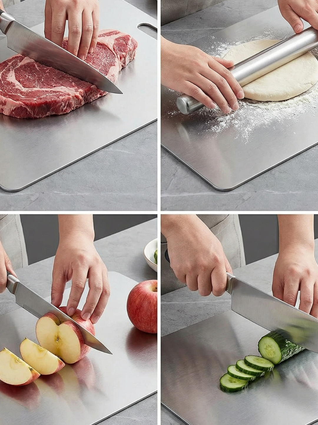 HealthyCut™ Schneidebrett aus Stahl