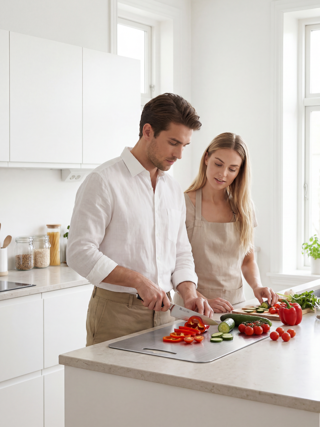 HealthyCut™ Schneidebrett aus Stahl