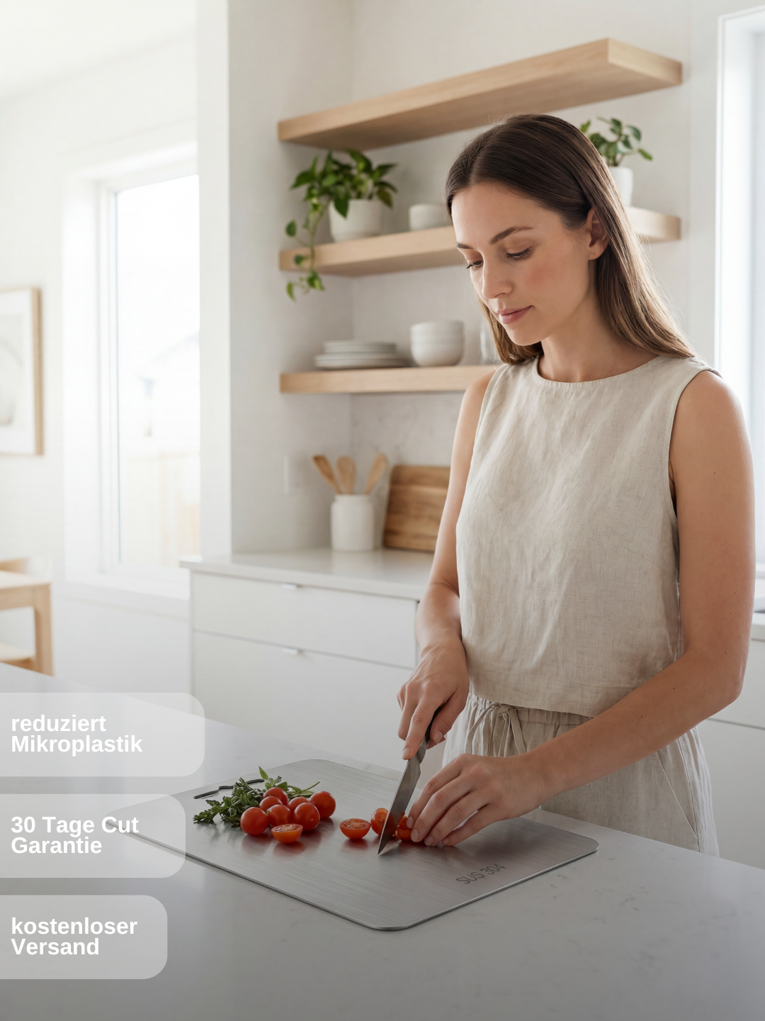 HealthyCut™ Schneidebrett aus Stahl