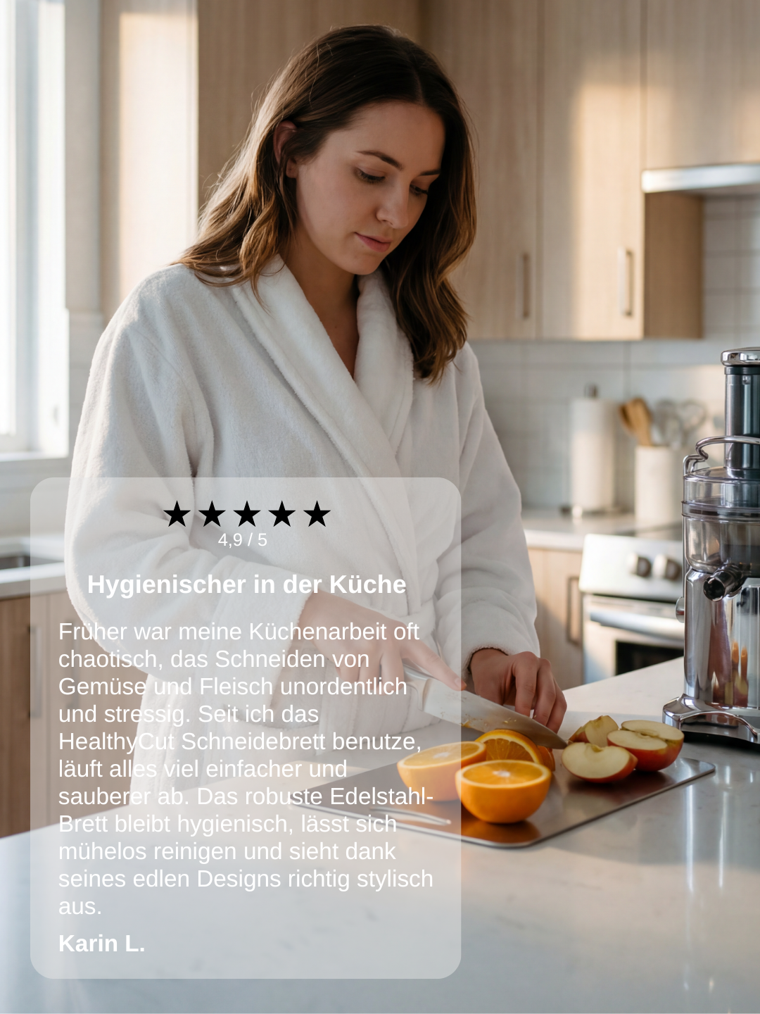 HealthyCut™ Schneidebrett aus Stahl